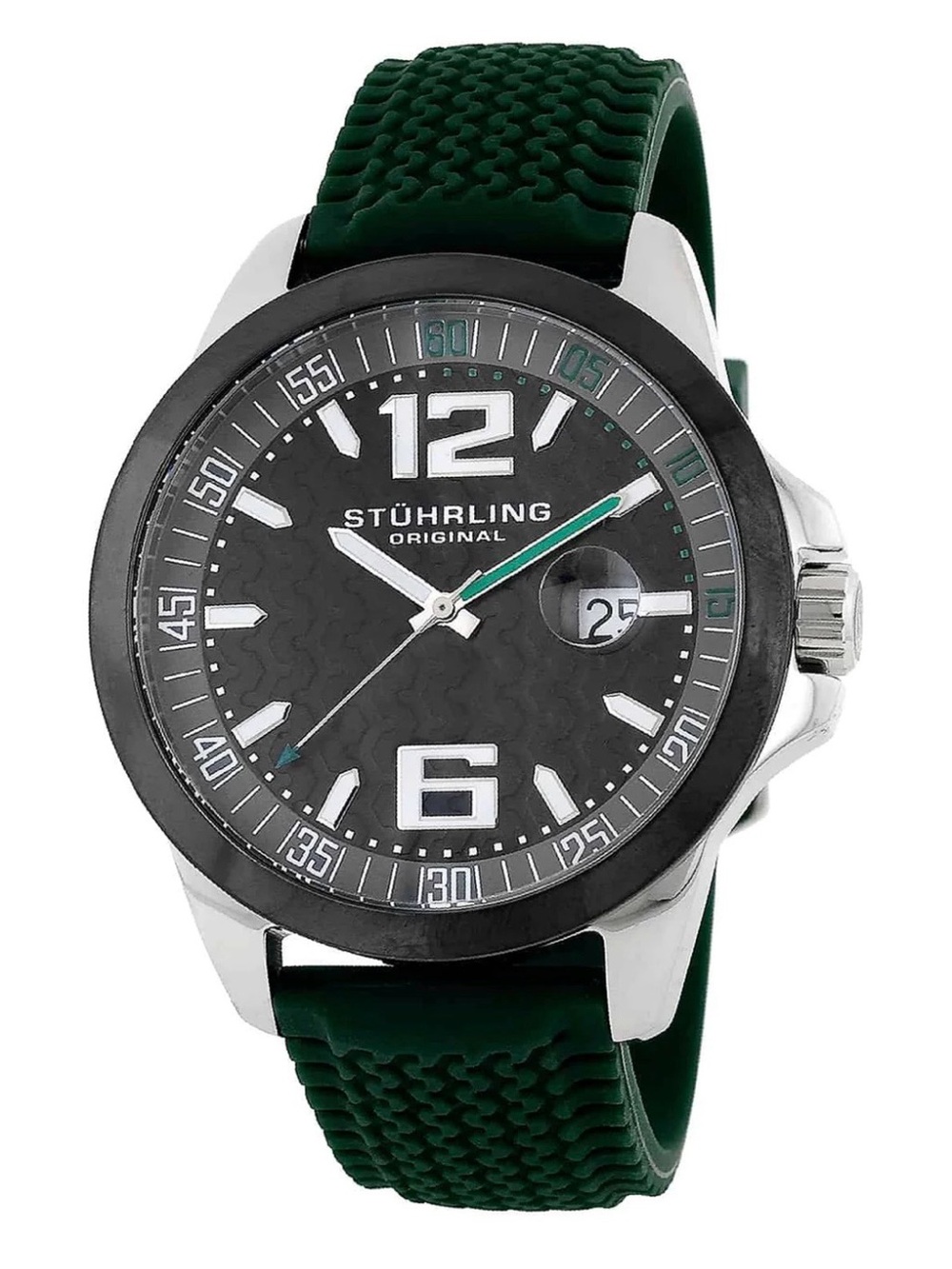 Stührling Original Men's Swiss Quartz Analog Watch Monterey Bay 219A Green Band